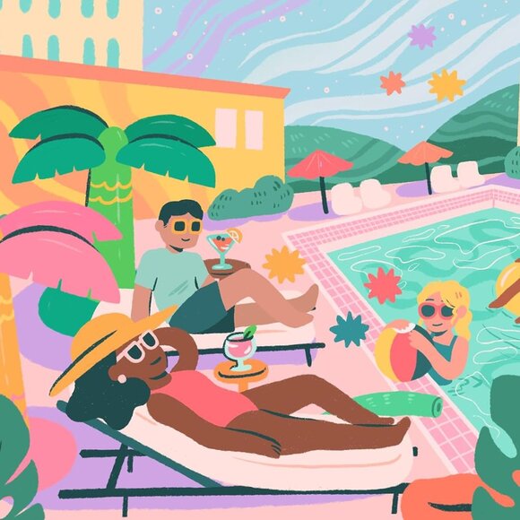 NEW Kess de.bored Palm Springs Jigsaw Puzzle, 500 piece - Picture 8 of 8